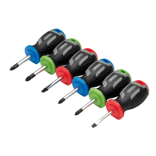 Draper Stubby Soft Grip Screwdriver Set (6 Piece)