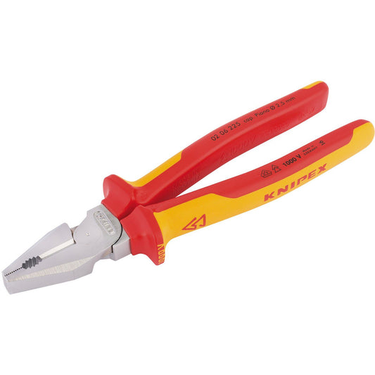 Draper 1x Knipex Expert 225mm Insulated High Leverage Combination Pliers Tool - 49169