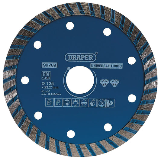 Draper 99789 Turbo Diamond Blade (125mm)