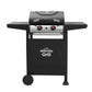 Dellonda 2 Burner Gas BBQ Grill with Ignition & Thermometer - Black/Stainless Steel DG13