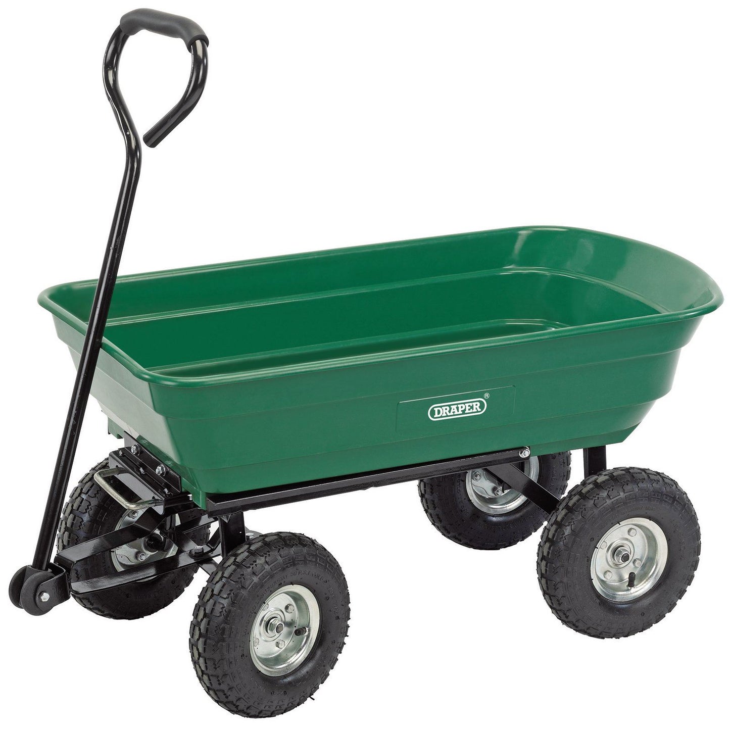 Draper Garden Tipper Cart Trolley Robust but Lightweight with 75L Tipping Bucket - 58553