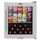 Baridi 50L Tabletop Drinks Fridge, Mini Beer Cooler, Glass Door, Stainless Steel DH75