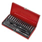 Sealey Socket Set 41pc 1/4"Sq Dr 6pt WallDrive - Metric/Imperial AK690