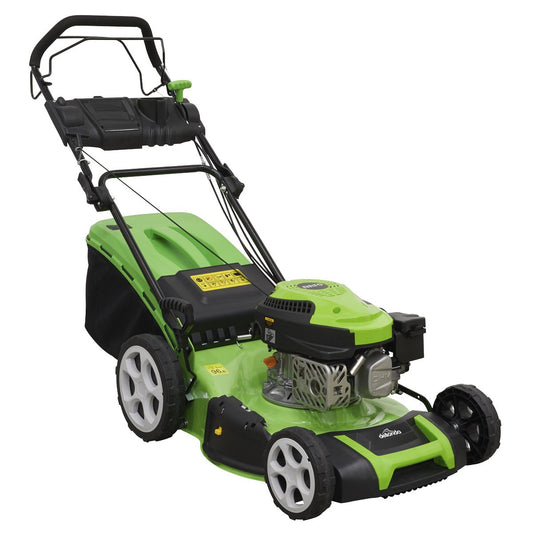 Dellonda Self-Propelled Petrol Lawnmower Grass Cutter with Height Adjustment & Grass Bag 149cc 18"/46cm 4-Stroke Engine DG101