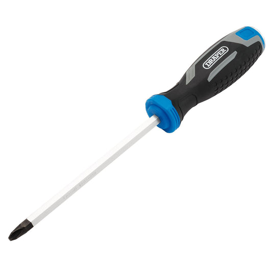 Draper Pound Thru Phillips Soft Grip Screwdriver, PH3 x 150mm