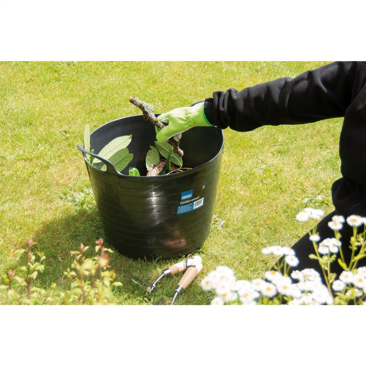 Draper Multi-Purpose Flexible Bucket, 42L Capacity, Black MPFB/42BK (43475)