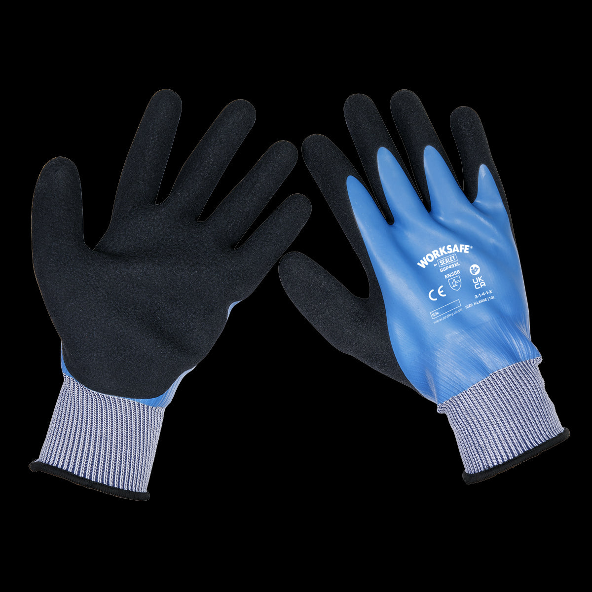 Worksafe Waterproof Latex Gloves X-Large  Pair SSP49XL