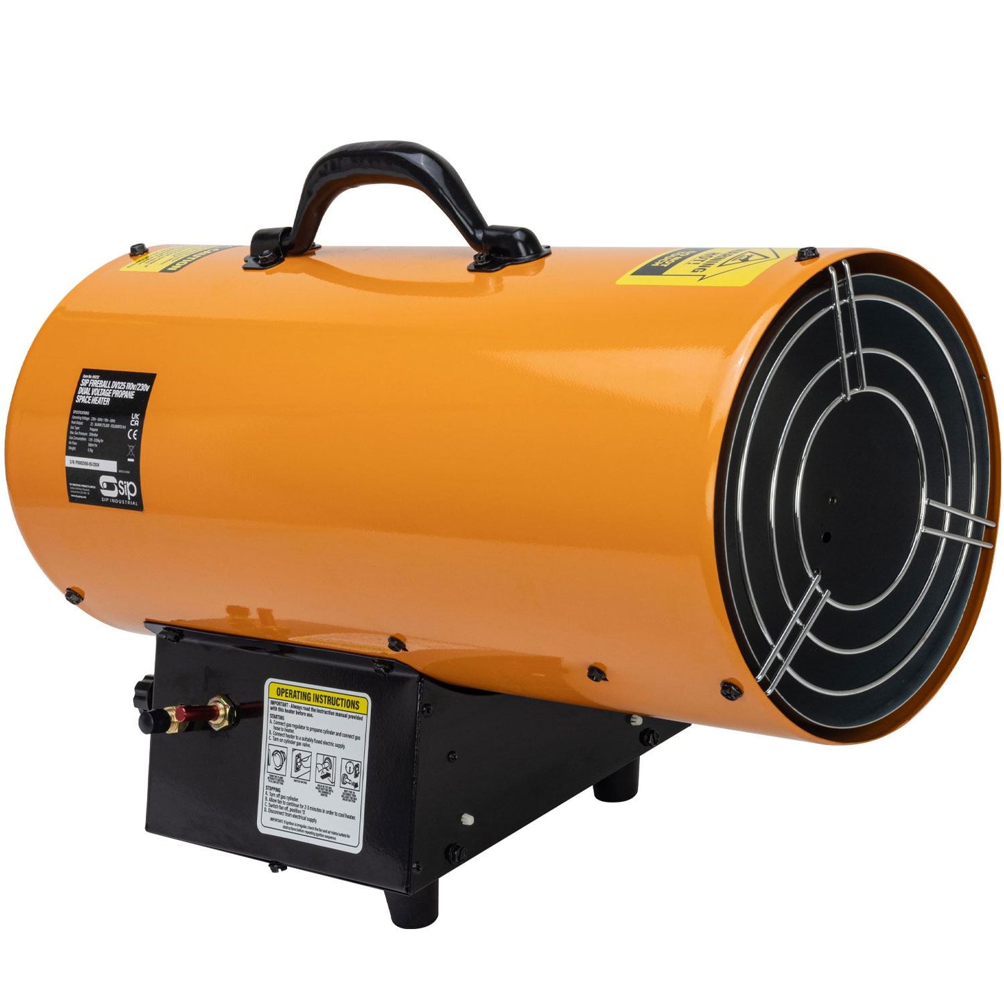 SIP FIREBALL DV125 110v/230v Dual Voltage Propane Space Heater