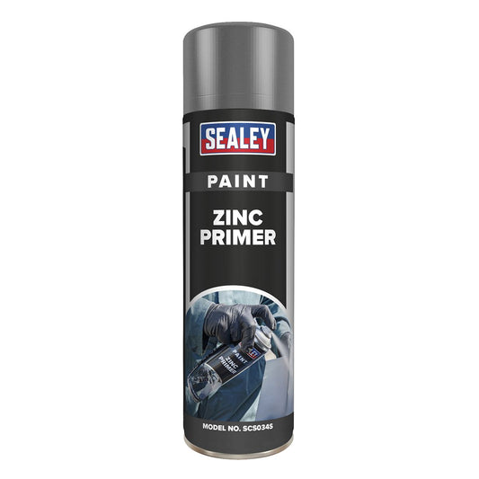 Sealey Grey Zinc Primer Paint 500ml Single SCS034S