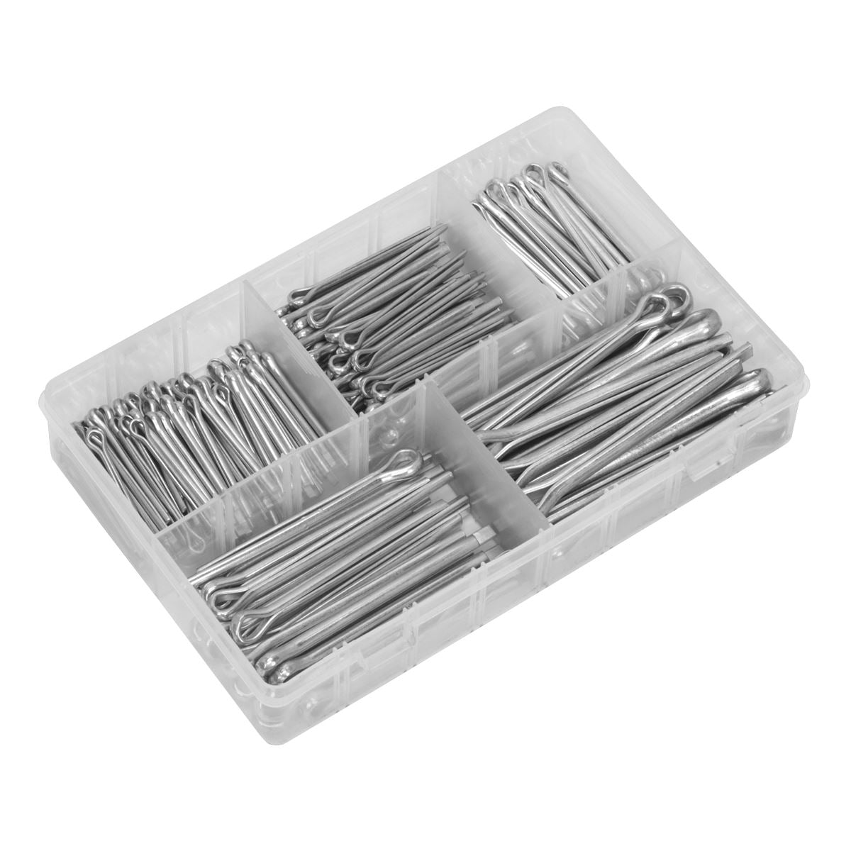 Sealey Split Pin Assortment 230pc Large Sizes Imperial & Metric AB003SP