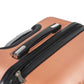 Dellonda 3-Piece Lightweight ABS Luggage Set with Integrated TSA Approved Combination Lock - Rose Gold - DL125 DL125