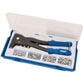 Draper Tools Rivet Gun Set Hand Riveter Kit Riveting Pliers Tools Blue 27843