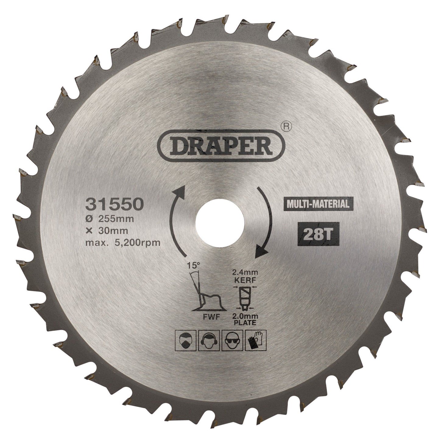 Draper Tct Saw Blade 255mm 28T Multi SBM8