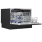 Baridi Compact Tabletop Dishwasher 6 Place Settings, 6 Programmes, 6.5L, Black