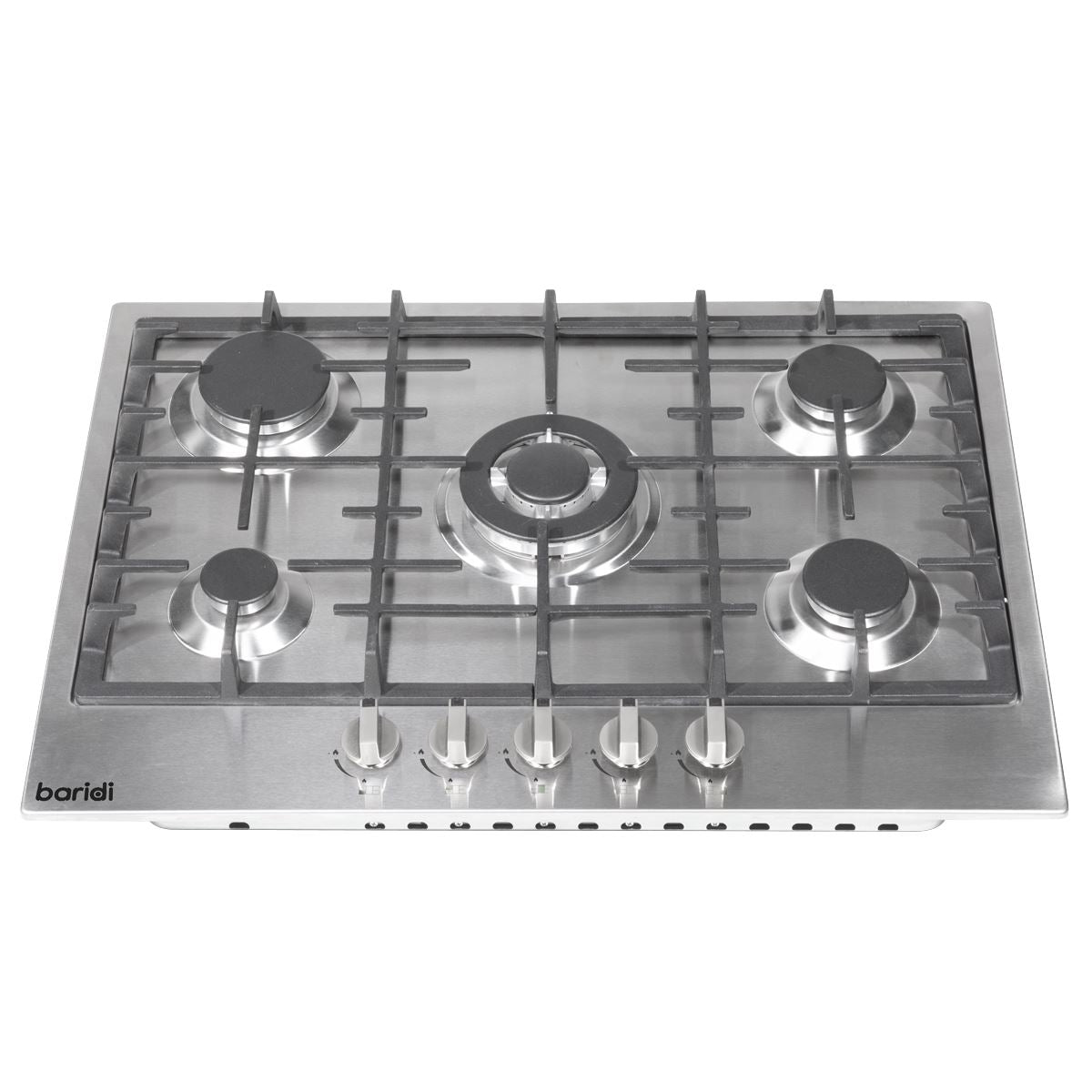 Baridi Gas Hob with 5 Cooking Zones 70cm - Stainless Steel DH227