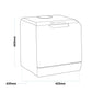 Baridi 2-4 Place Settings Mini Portable Tabletop Dishwasher, 5 Wash Functions