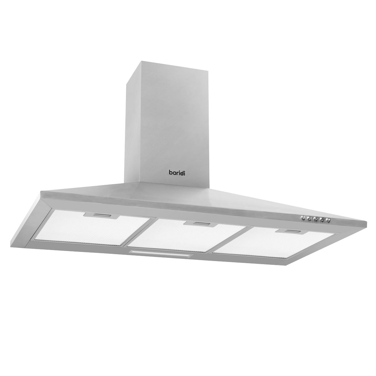 Sealey Baridi 90cm Chimney Style Cooker Hood with Carbon Filters, Stainless Steel DH127