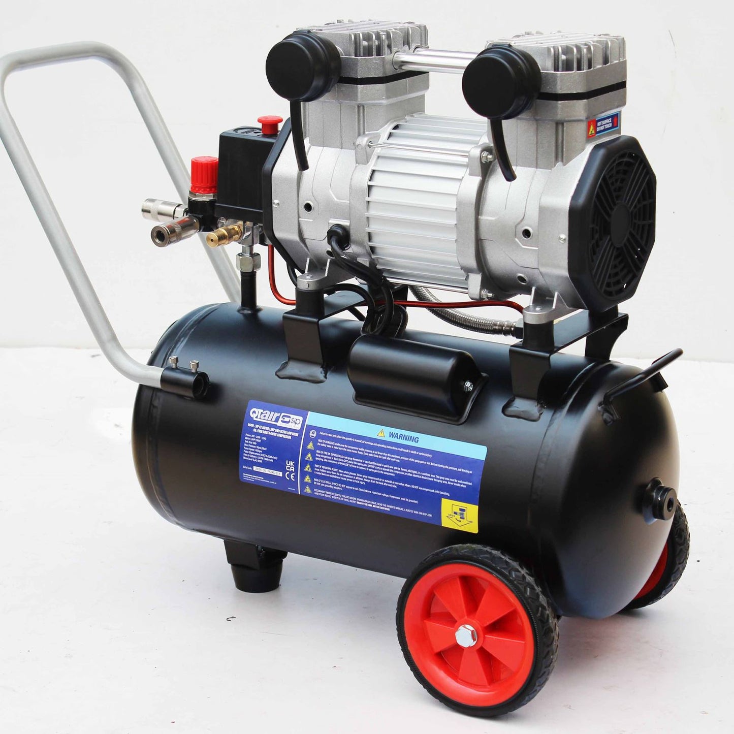 SIP QT AIR DD 1.5hp 24ltr Ultra Low Noise Oil-Free Direct Drive Compressor