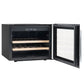 Sealey Baridi 60cm Built-In 28 Bottle Wine Cooler with Beech Wood Shelves and Internal LED Light, Black DH205