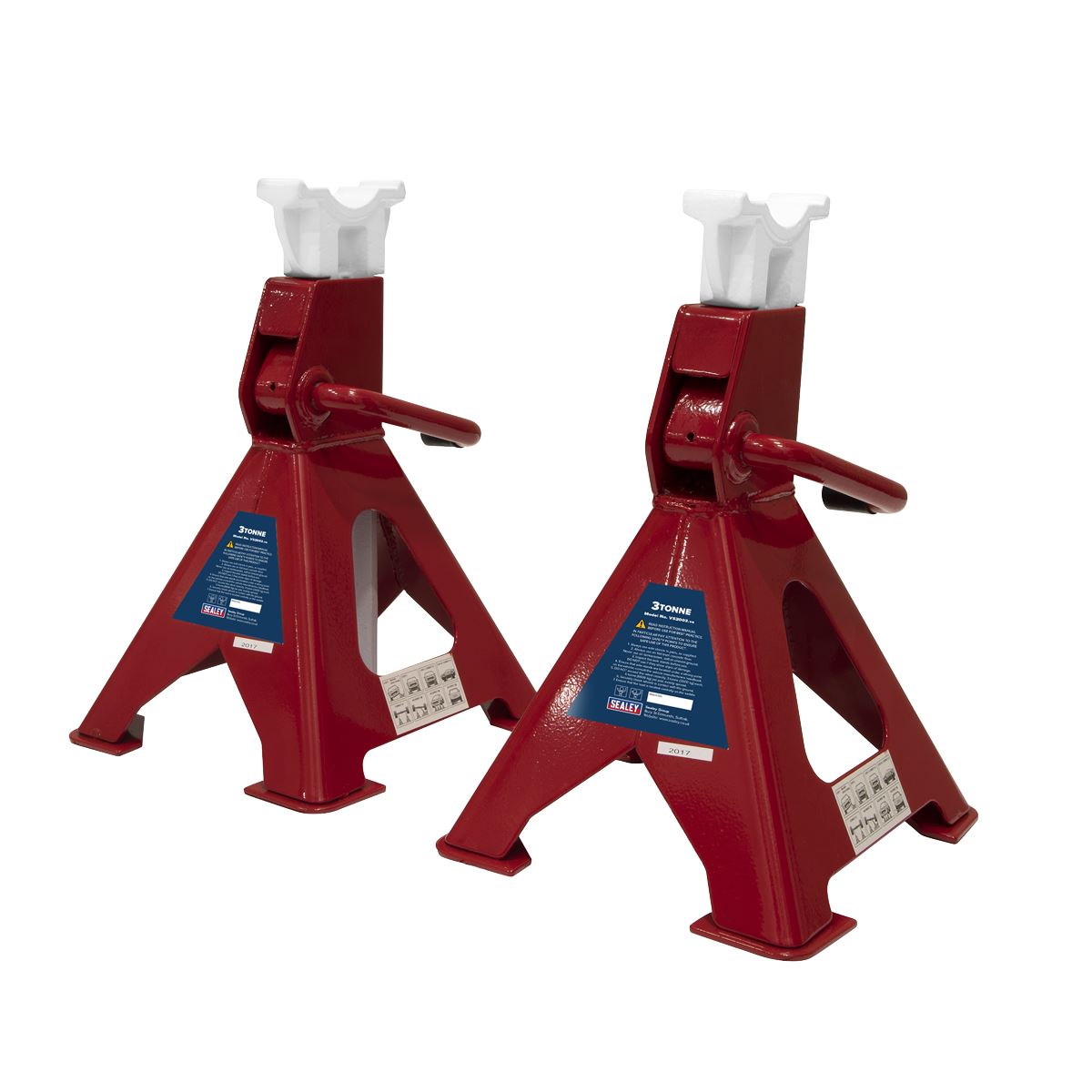 Sealey Axle Stands (Pair) 3 tonne Capacity per Stand Ratchet Type VS2003