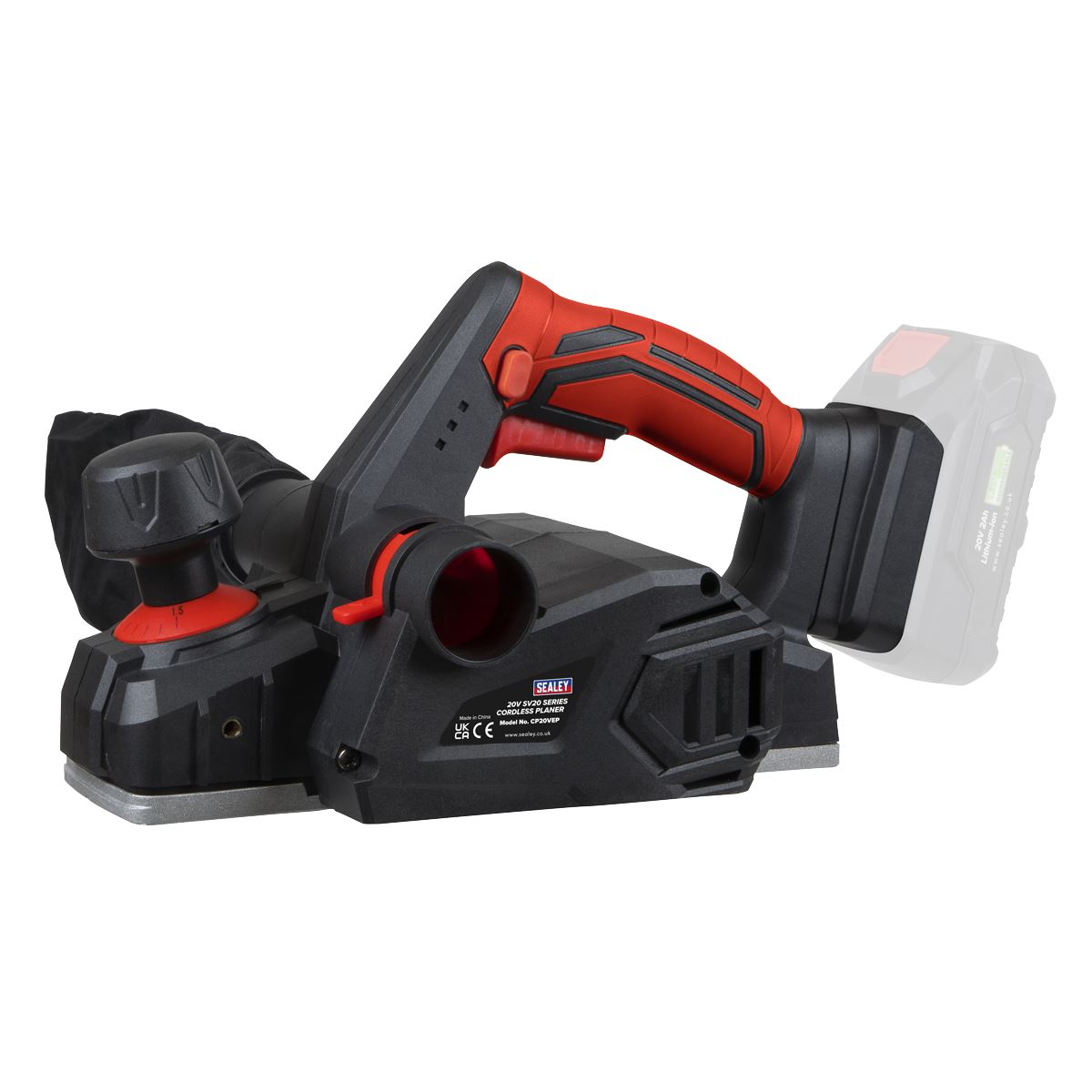 Sealey 20V SV20 Series Cordless Planer Kit - 2 Batteries CP20VEPKIT