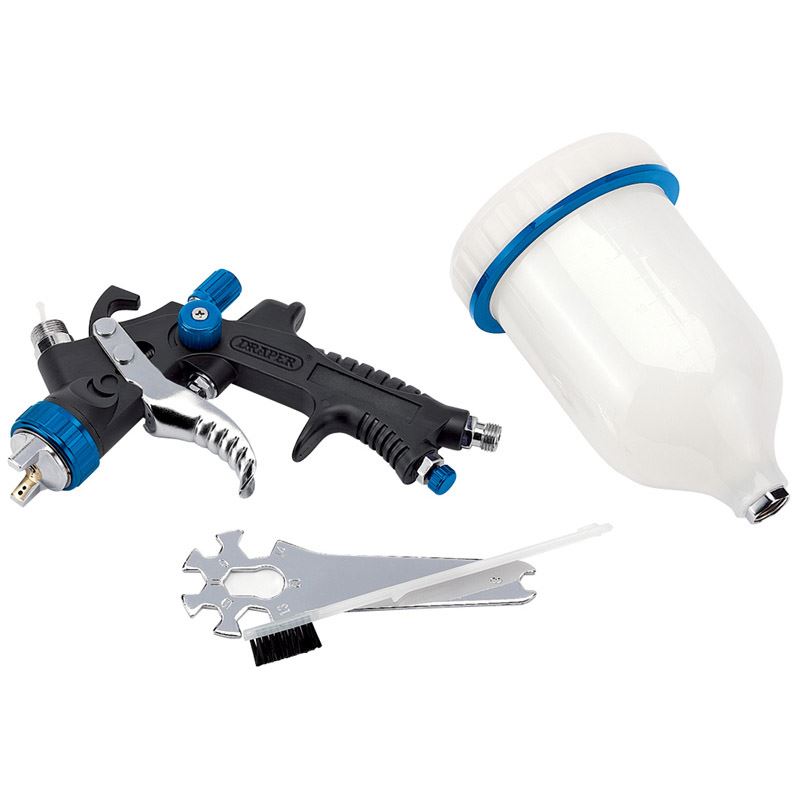 Draper HVLP Air Spray Gun with Composite Body and 600ml Gravity Fed Hopper