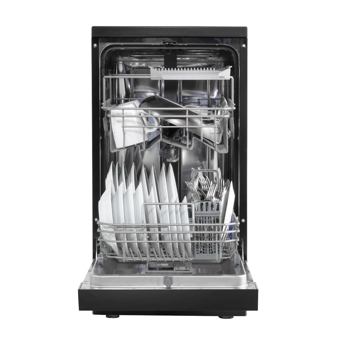 Baridi Slimline Freestanding Dishwasher 45cm Wide 10 Place Settings, Black DH267