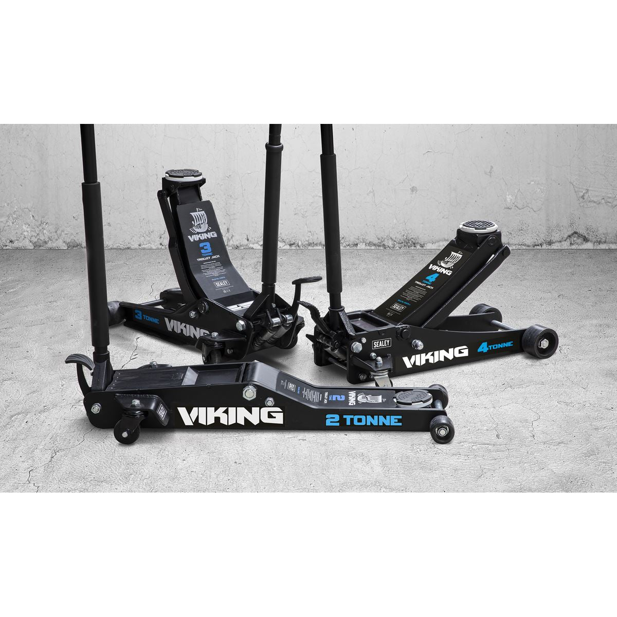 Sealey Viking 3 tonne Low Entry Trolley Jack with Rocket Lift 3100TB