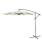 3m Banana Garden/Patio Parasol w/Crank Handle, 8 Ribs and Cover, Cream Canopy