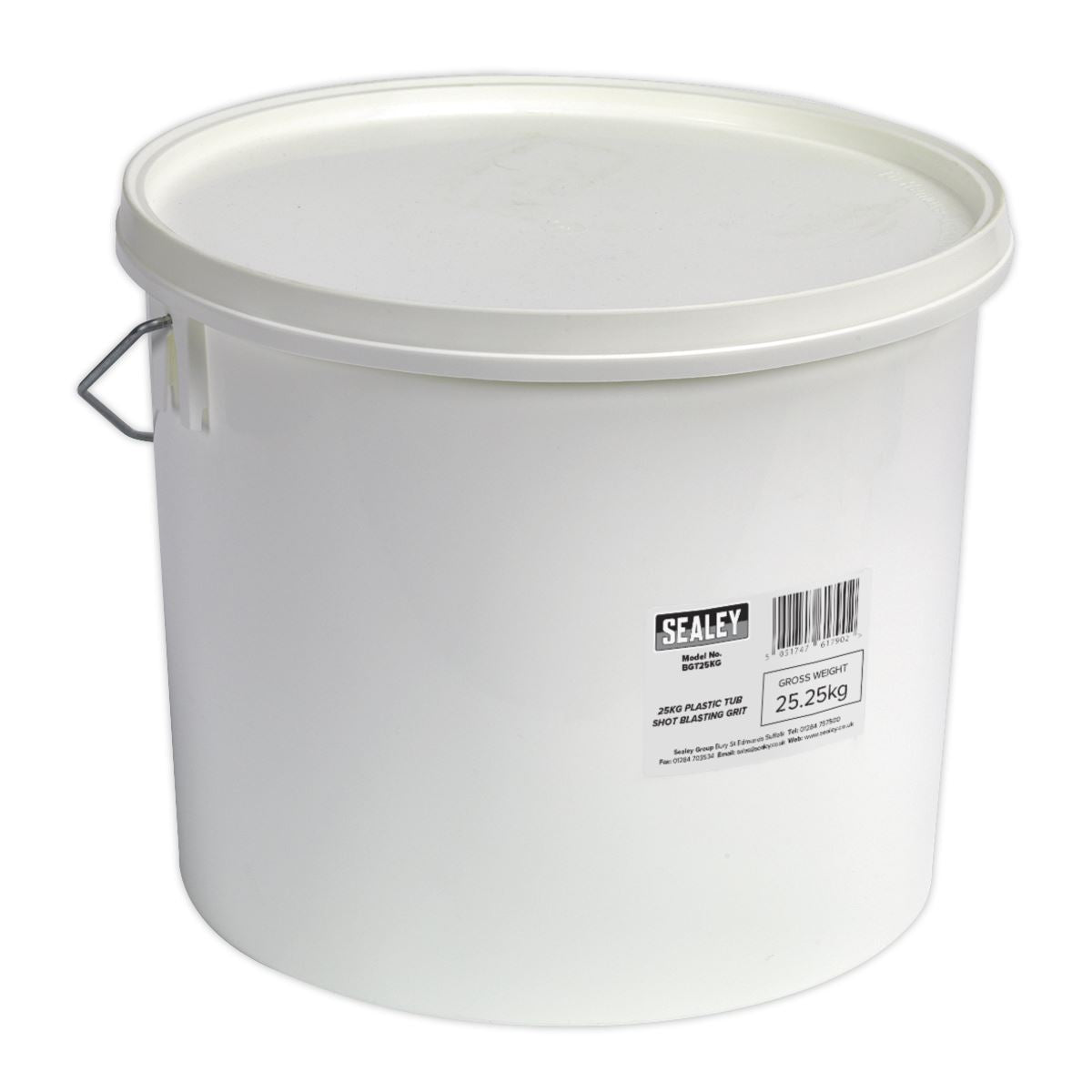 Sealey Shot Blasting Grit 25kg Plastic Tub BGT25KG