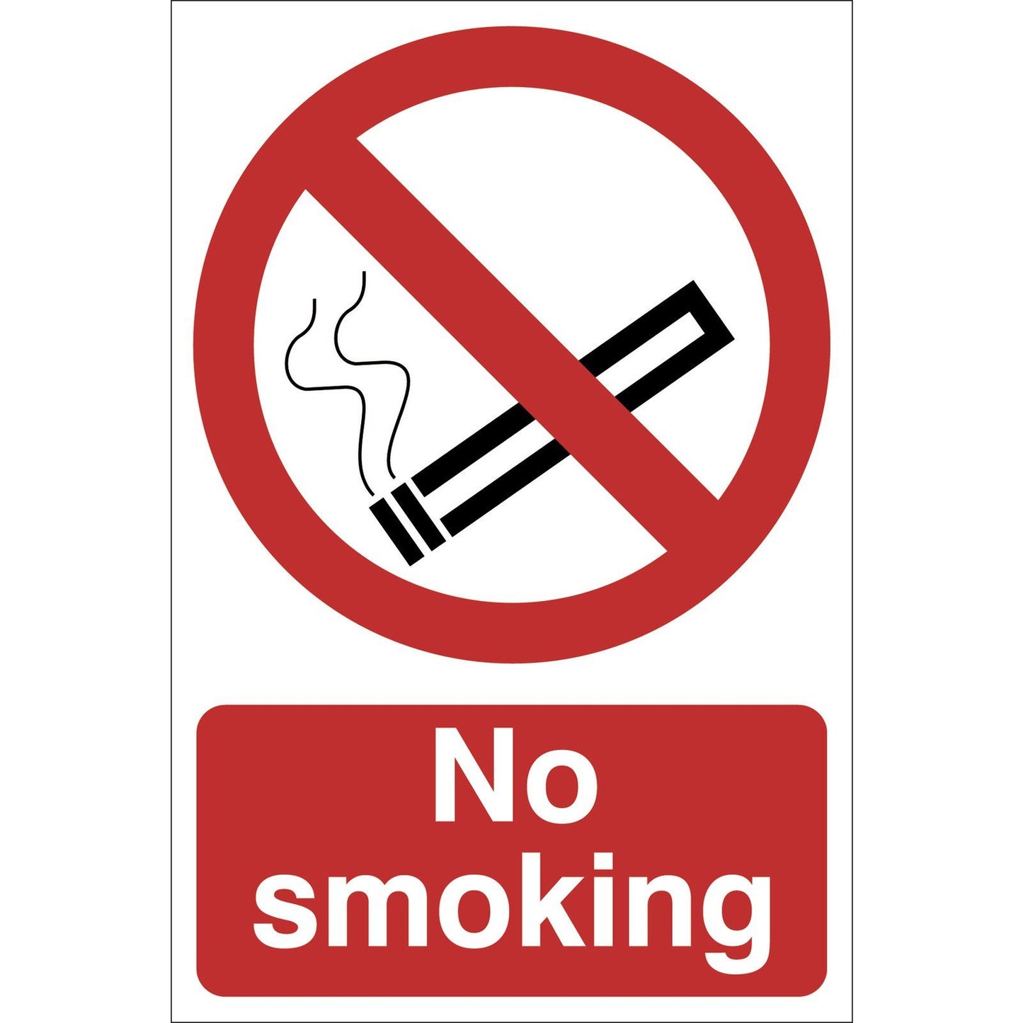 Draper No Smoking Prohibition Self Adhesive Sign Notice - 72934