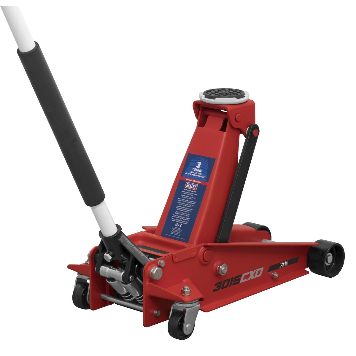 Sealey Trolley Jack 3 tonne Super Rocket Lift 3015CXD