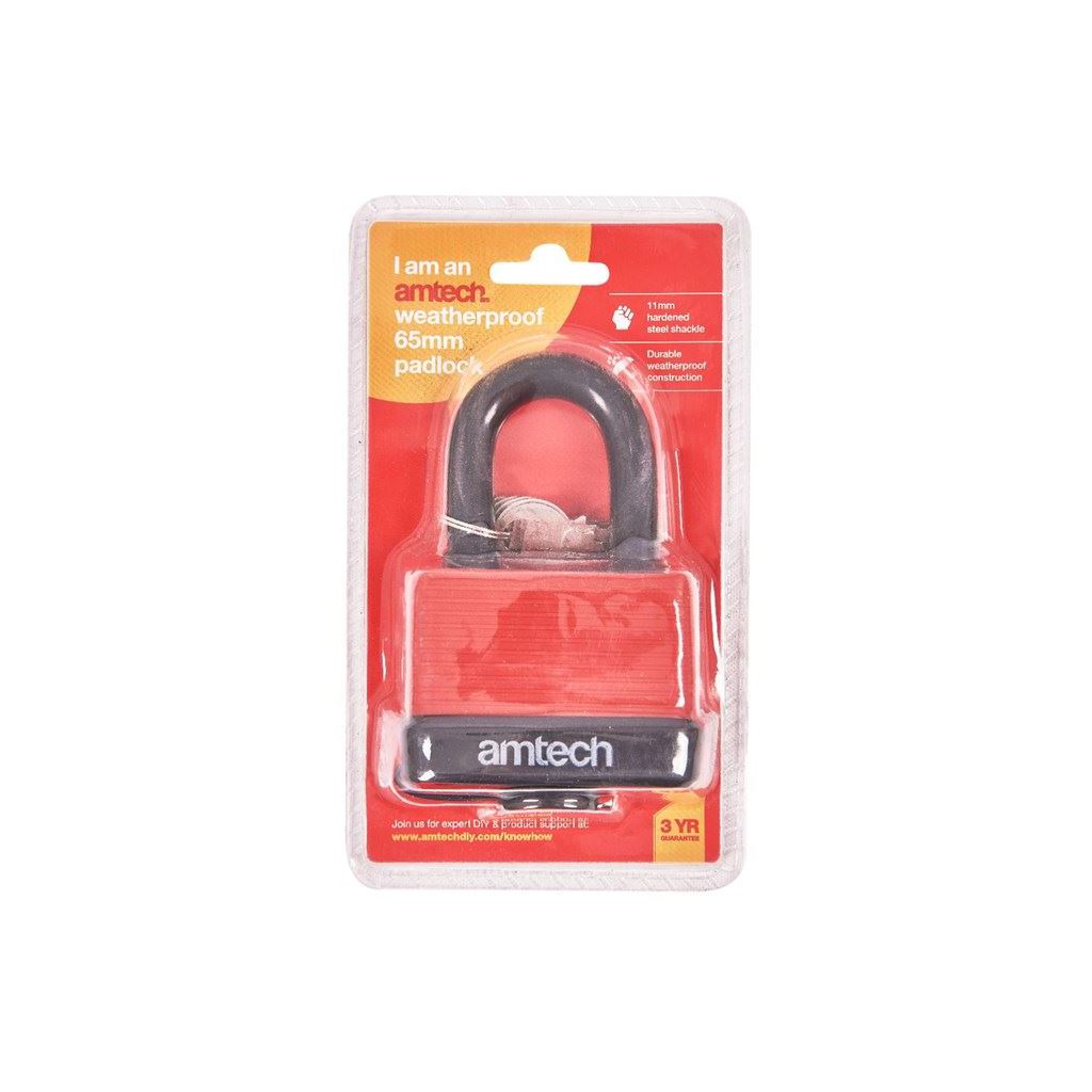 Amtech Brand Weatherproof Padlock 65mm - T0755