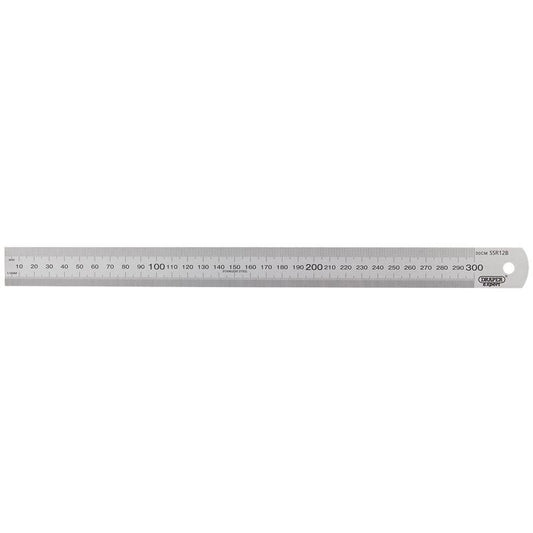 Draper 22671 Expert 300mm 12" Stainless Steel Rule Ruler Metal Imperial Metric