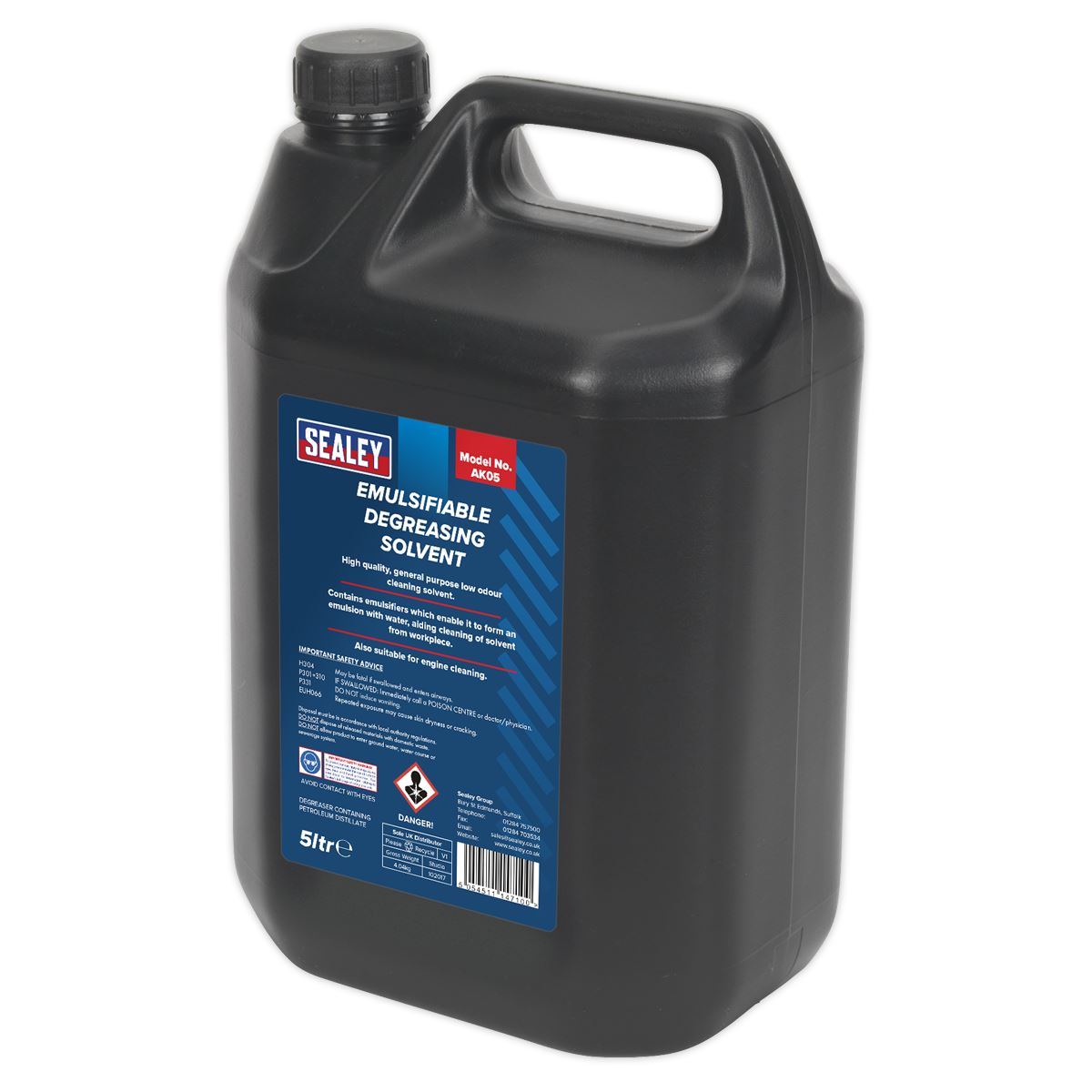 Sealey Degreasing Solvent Emulsifiable 5L AK05