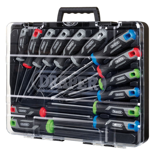 Draper Soft Grip Screwdriver Set with Draper TX-STAR (14 Piece)