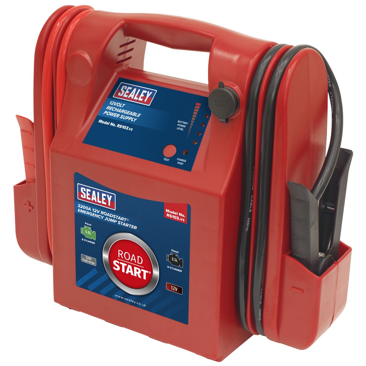 Sealey RoadStart Emergency Jump Starter 12V 3200 Peak Amps RS103