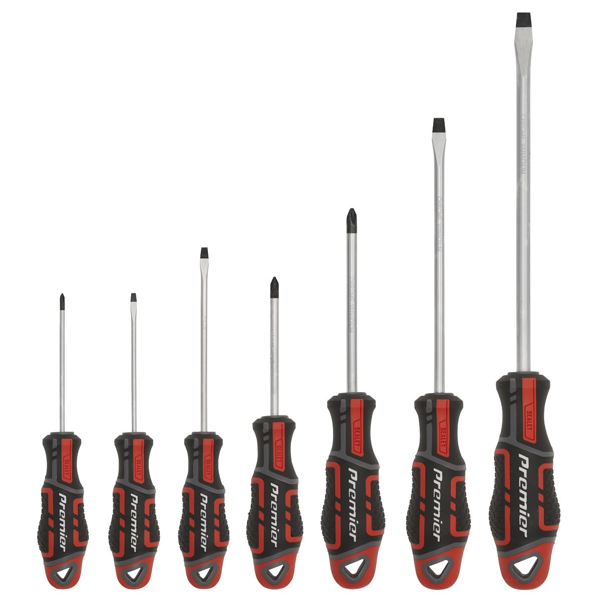 Sealey Screwdriver Set 7pc GripMAX Red AK4321