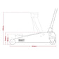 Sealey Trolley Jack 3 tonne Low Entry Rocket Lift Red 3000LE