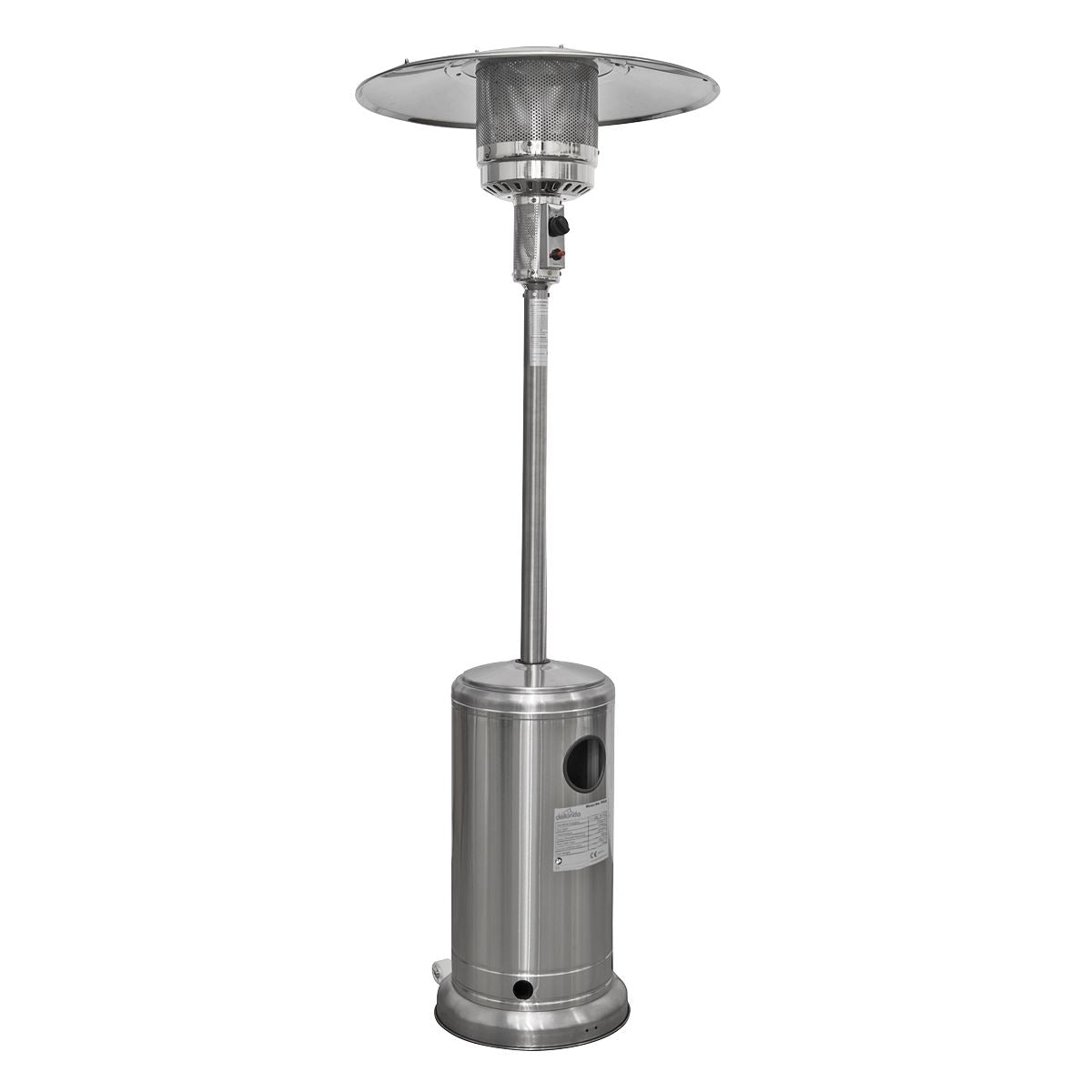 Dellonda 13kW Stainless Steel Commercial Gas Outdoor Garden Patio Heater, Wheels DG2