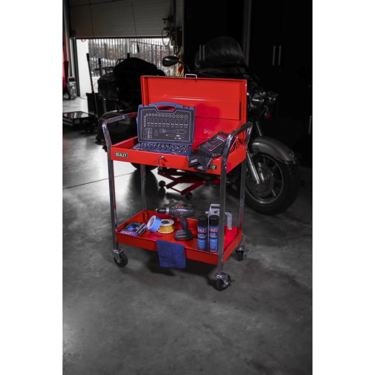 Sealey Trolley 2-Level Heavy-Duty with Lockable Top CX104