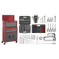 Sealey Topchest & Rollcab Combo 6 Drawer-Red/Grey & 128pc Tool Kit AP2200BBCOMBO