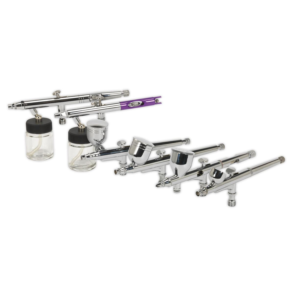 Sealey Air Brush Kit 10pc Gravity/Suction Feed AB936