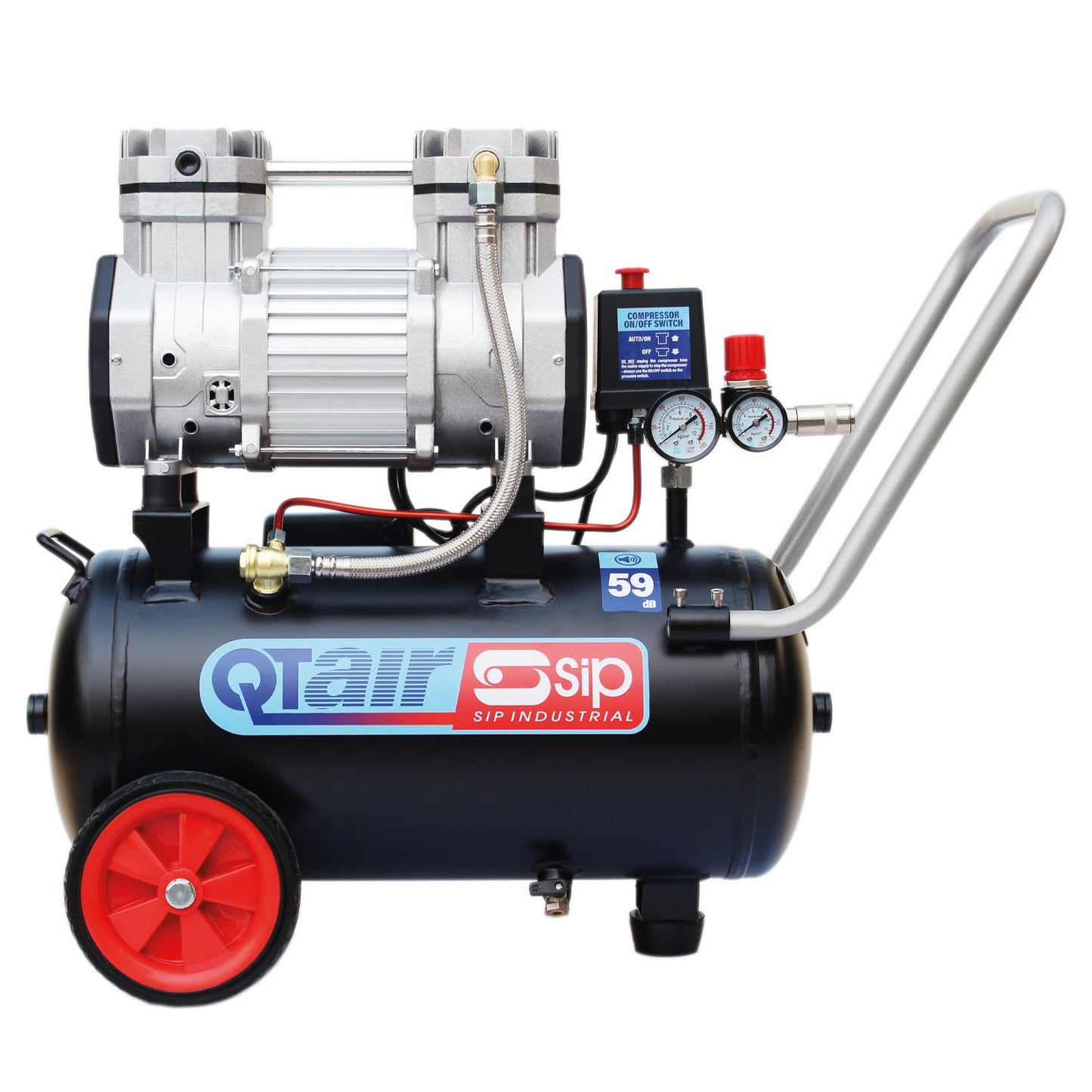 SIP QT AIR DD 1.5hp 24ltr Ultra Low Noise Oil-Free Direct Drive Compressor