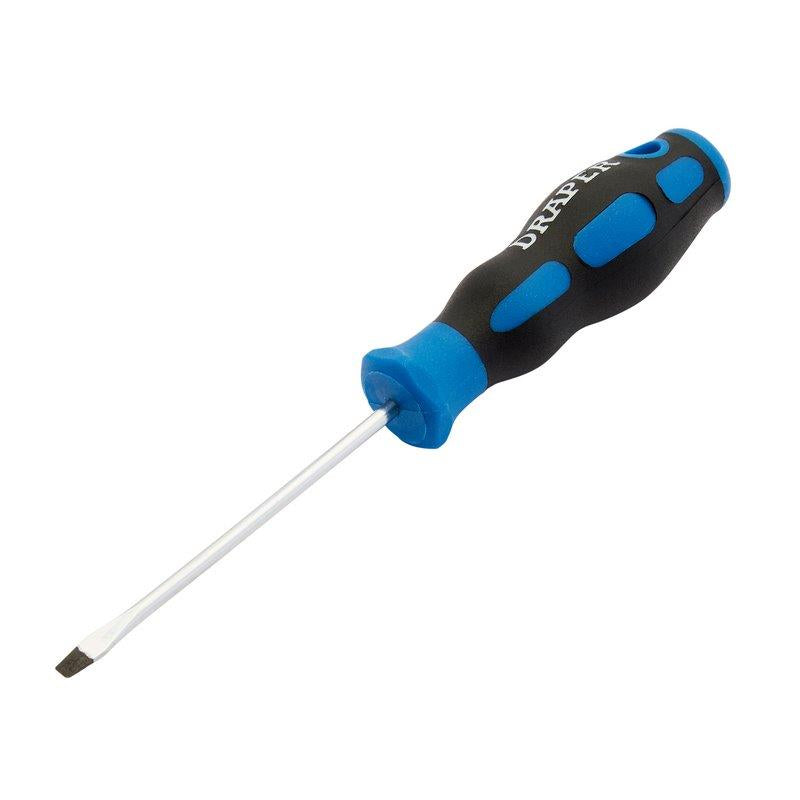 Draper 48919 3.2 x 75mm Plain Slot Screwdriver with Soft Grip Handles