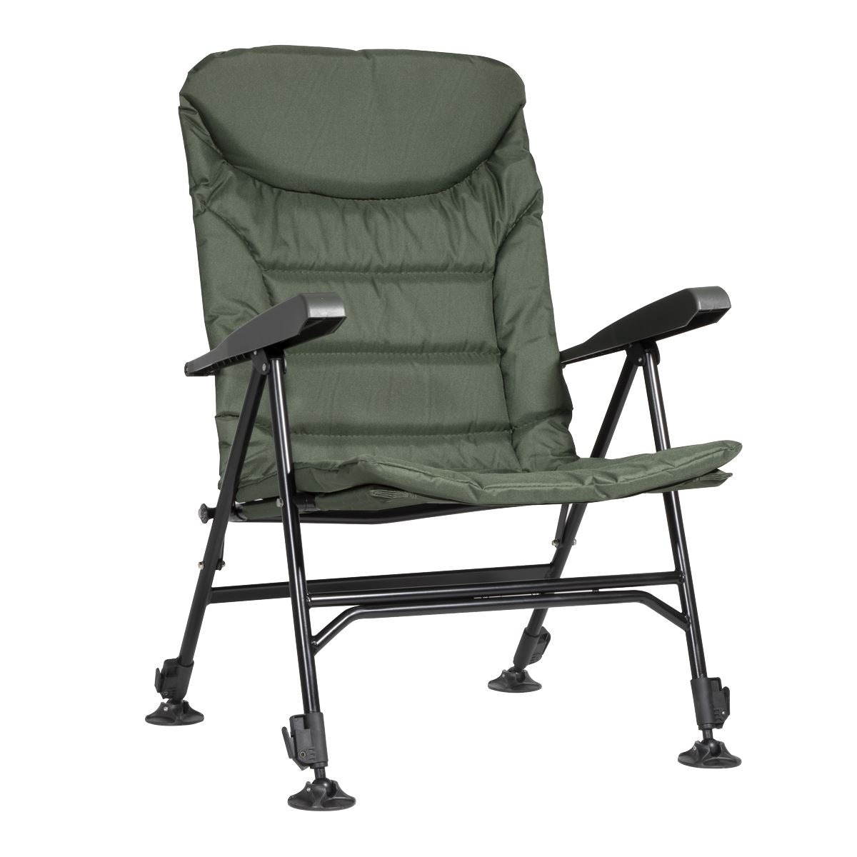 Sealey Dellonda Portable Fishing/Camping Chair, Reclining, Adjustable Height, Water Resistant, Rotating Feet for Multiple Terrain, Foldable DL74