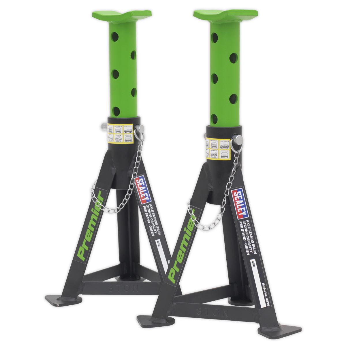 Sealey Trolley Jack 3t & Axle Stands (Pair) 3t per Stand Combo 3040AGCOMBO1