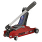 Sealey 180 Handle Trolley Jack 2 Tonne Low Profile Short Chassis - Red 2180LE