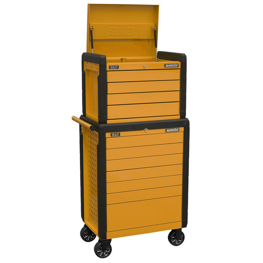 Sealey Topchest & Rollcab Combination 11 Drawer Push-To-Open Orange APPDSTACKO