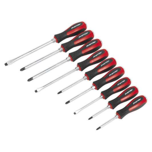 Sealey Screwdriver Set 9pc Hammer-Thru AK4934